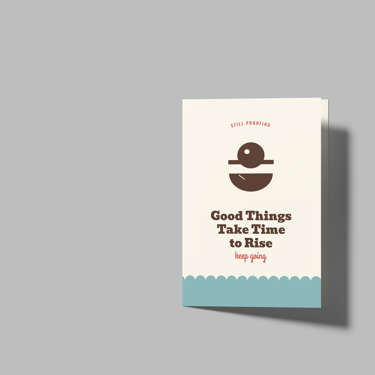 A set of blank stationery mockups on a solid gray background, including one folded card with a small printed design on the left and two larger blank folded sheets on the right.